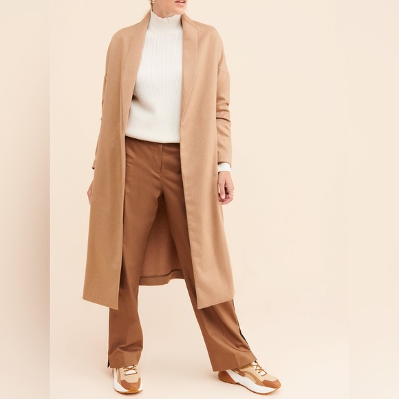 AYR The Robe Coat Camel Hair Wool Blend Longline Size S/M - Picture 1 of 11
